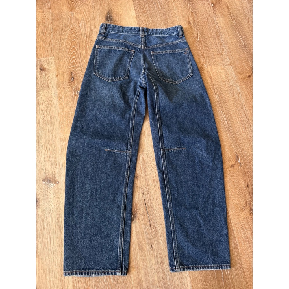 Madewell Blue The Darted Barrel-Leg Jean Button Fly Size 23 - Picture 2 of 7
